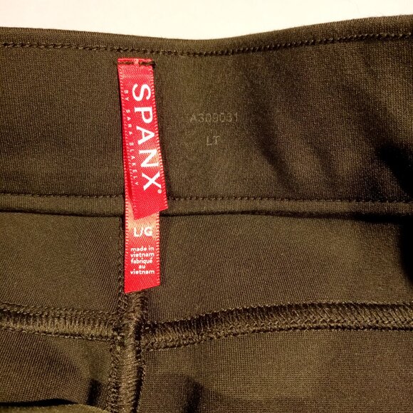 SPANX Pants Large Olive Green Style 20214R Ponte Ankle Pull-On Pockets EUC - Picture 5 of 11